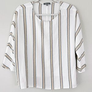 Habitat Clothes to Live In ~ Soft Breezy Natural Earthy Blouse Boho Lagenlook M